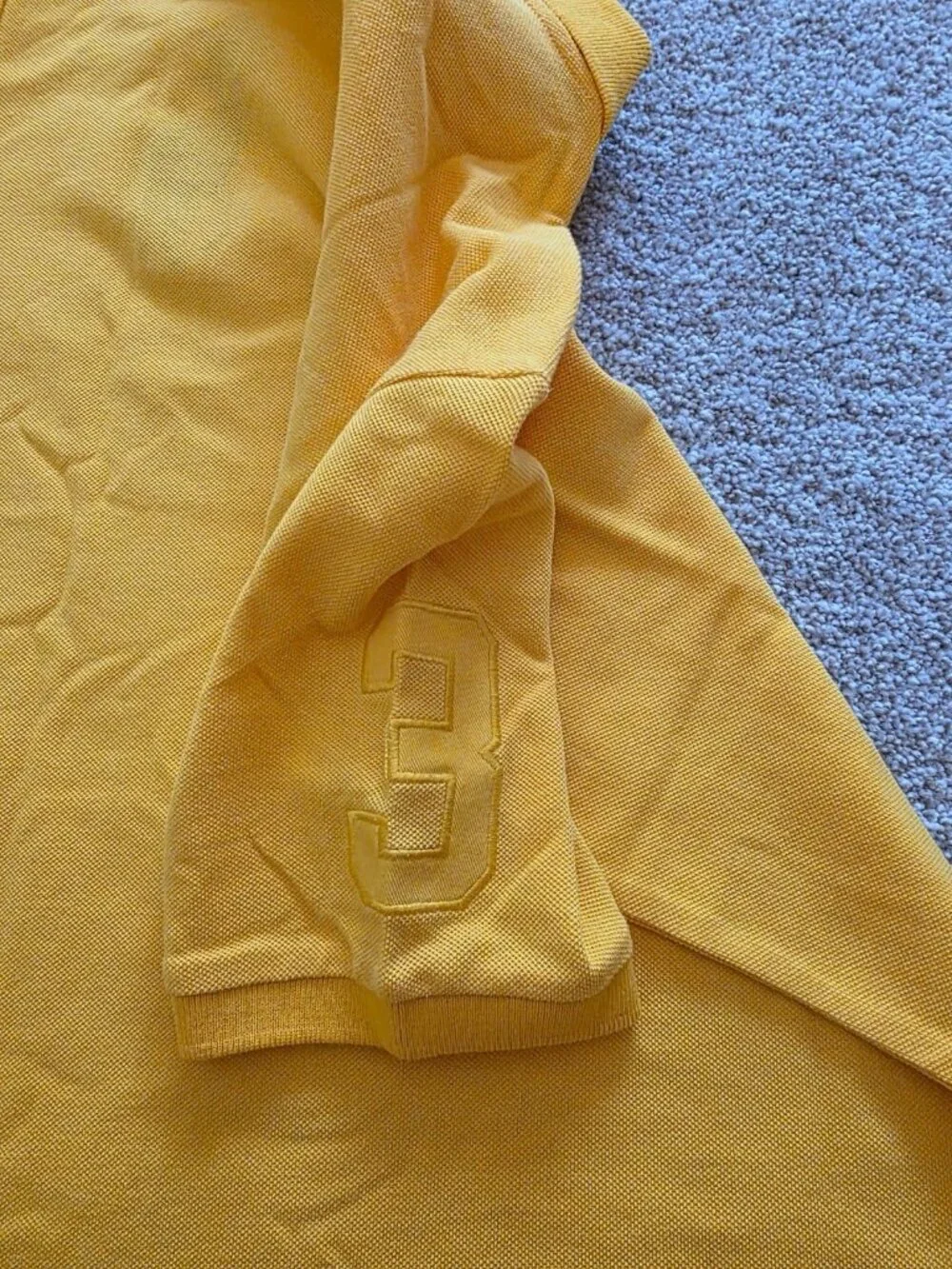 Polo By Ralph Lauren Youth Boys Yellow Polo Large Pony Logo Shirt Size L (14-16)